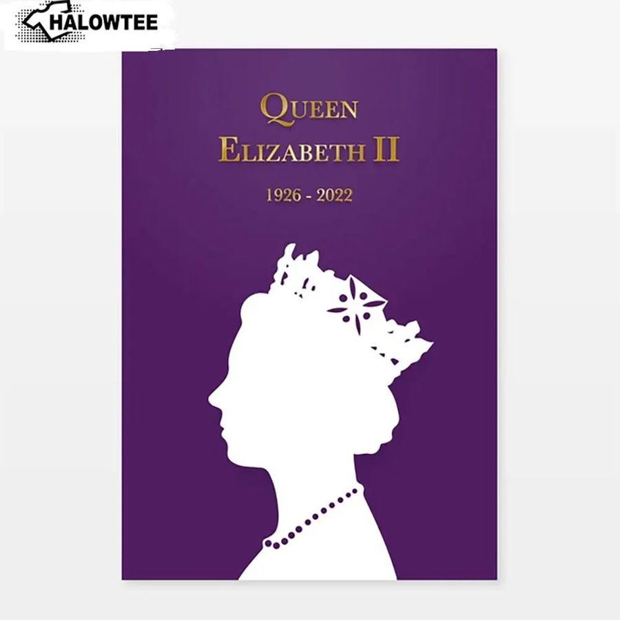 Queen Elizabeth Ii Memorial Poster Rest In Peace Queen Of England Since 1952
