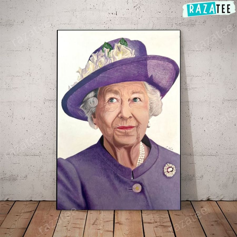 Queen Elizabeth II portrait Poster, British Royal Family Poster