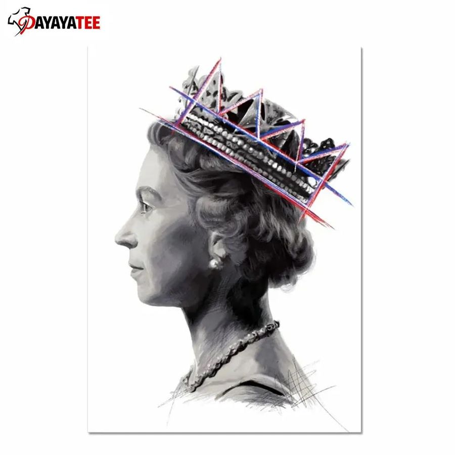 Queen Elizabeth Ii Poster Rest In Peace Queen Elizabeth Wall Art Gift