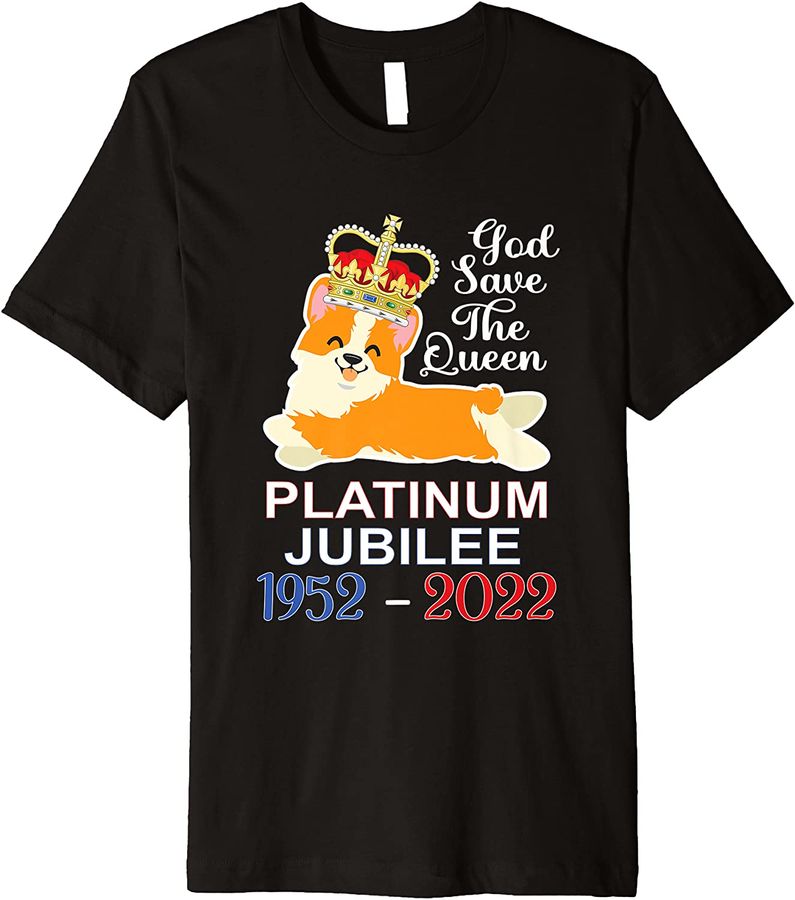 Queen's Platinum Jubilee 2022 British Monarch Queen Corgi Premium