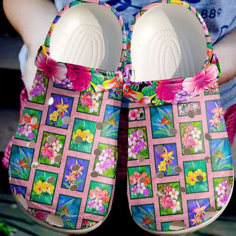 Quilt Flower Block Quilting Sku 1959 Crocs Crocband Clog Comfortable For Mens Womens Classic Clog Water Shoes
