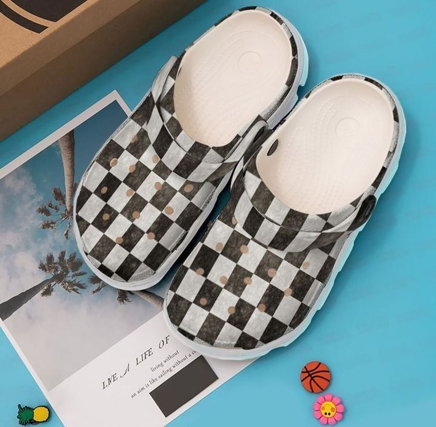 Racing Checkered Grunge Flag Sku 1974 Crocs Crocband Clog Comfortable For Mens Womens Classic Clog Water Shoes