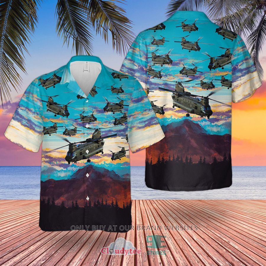 RAF Boeing Chinook HC.MK6 Mountain Hawaiian Shirt, Shorts – LIMITED EDITION