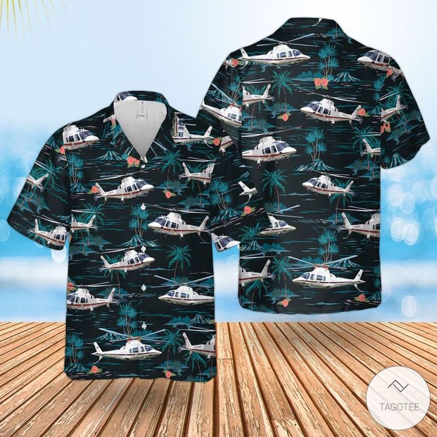 Raf Leonardo Aw109sp Grandnew A109sp Hawaiian Shirts
