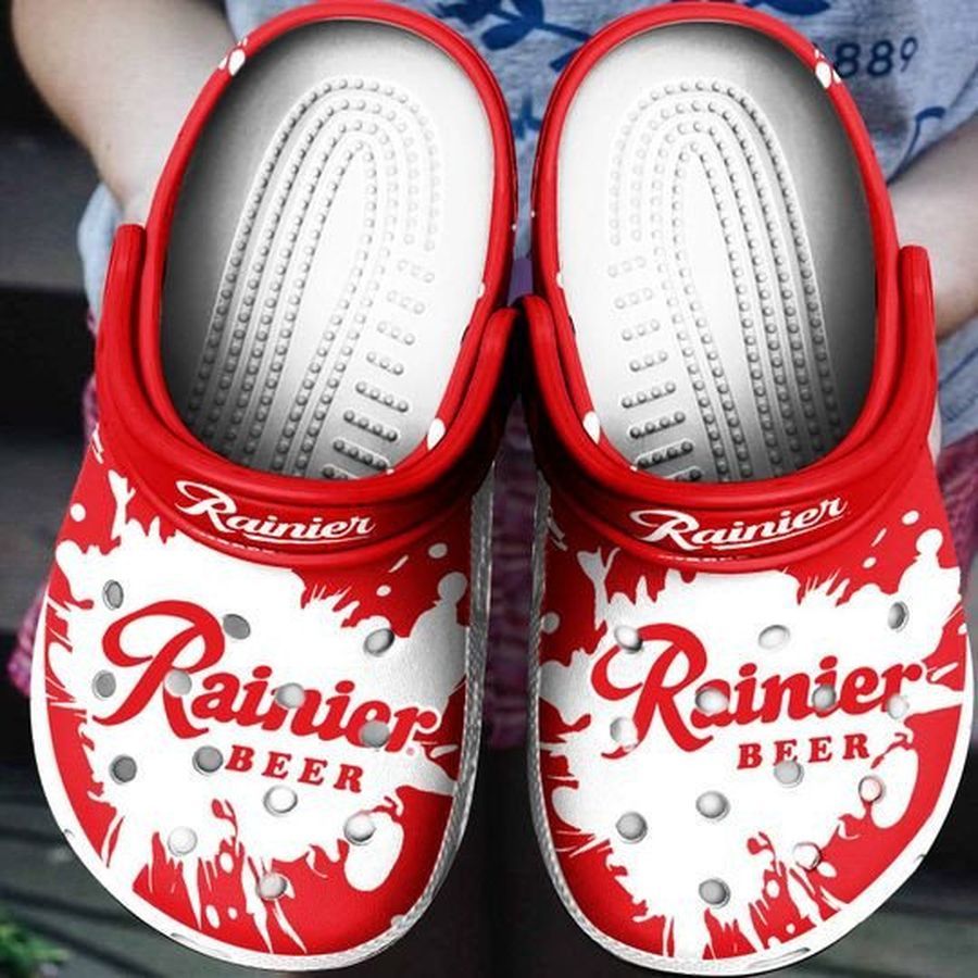 Rainier Beer Crocs Crocband Clog Shoes