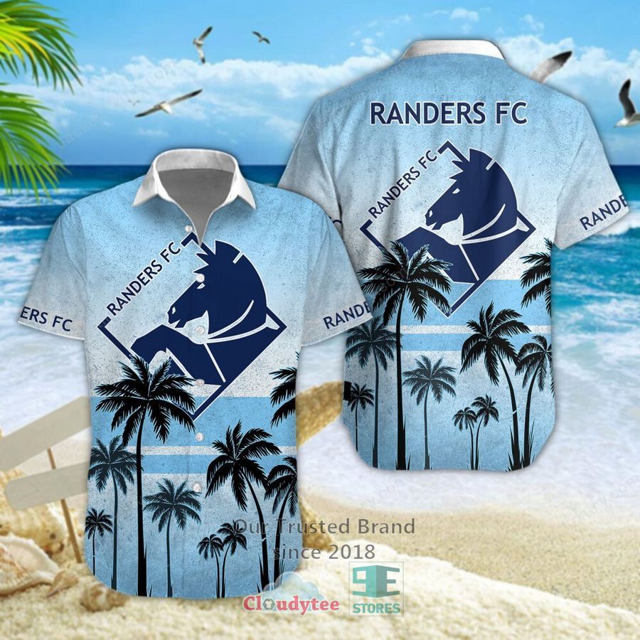 Randers FC Blue Hawaiian Shirt, Short – LIMITED EDITION