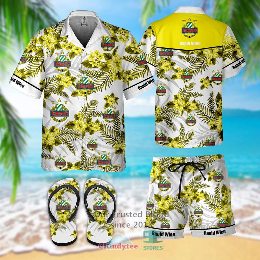 Rapid Wien Hawaiian Shirt, Short, Flip-Flops – LIMITED EDITION