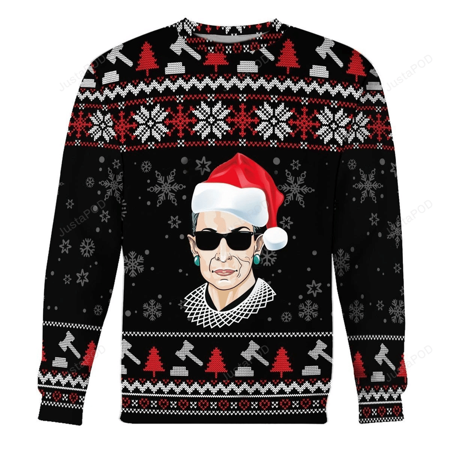 RBG Ugly Christmas Sweater All Over Print Sweatshirt Ugly Sweater.png