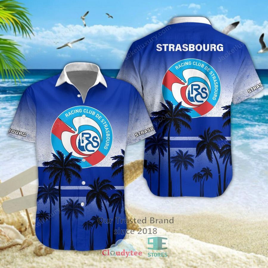RC Strasbourg Alsace palm tree Hawaiian Shirt, Shorts – LIMITED EDITION
