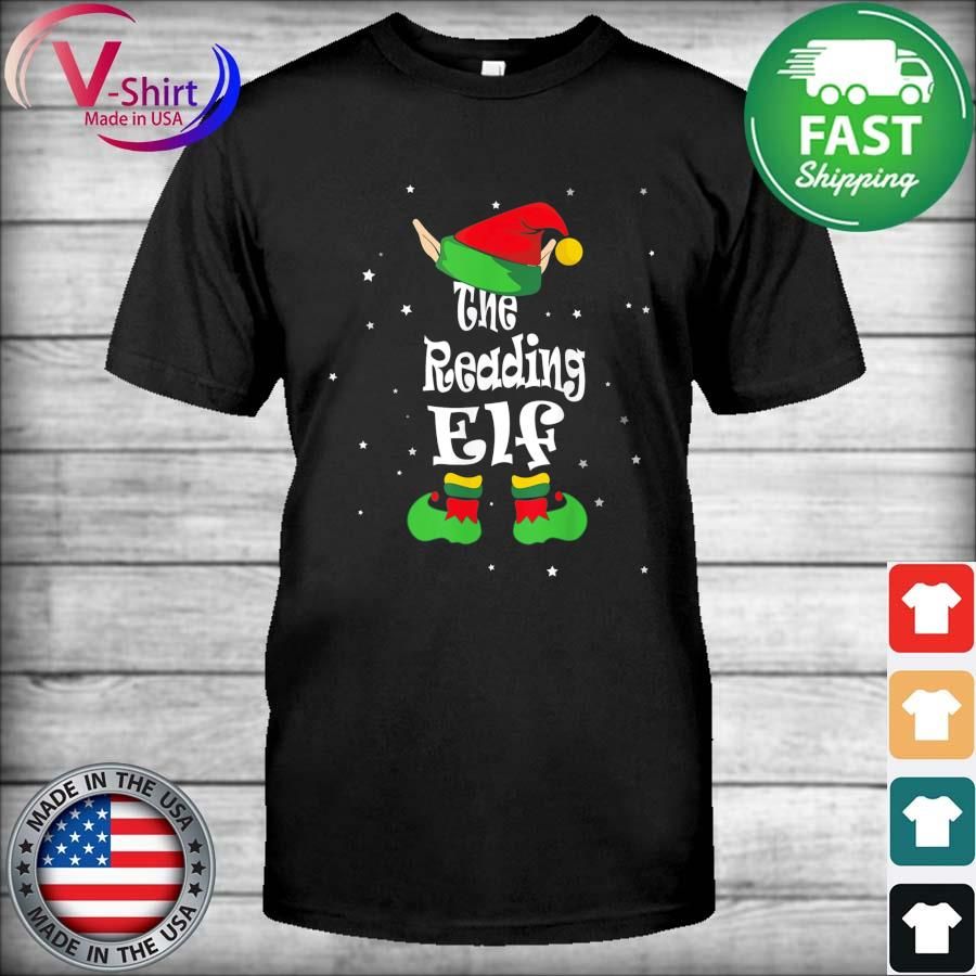 Reading Elf Costume Book Lover Christmas Matching Family Shirt