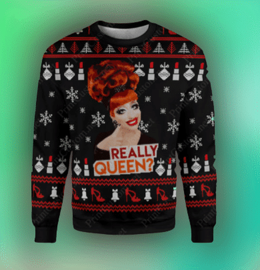 Really Queen Rupauls Drag Race Full Printing Ugly Christmas Sweater.png