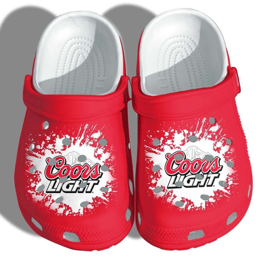 Red Coors Light Cool Beer Drinking Crocs Crocband Clog Comfortable Water Shoes