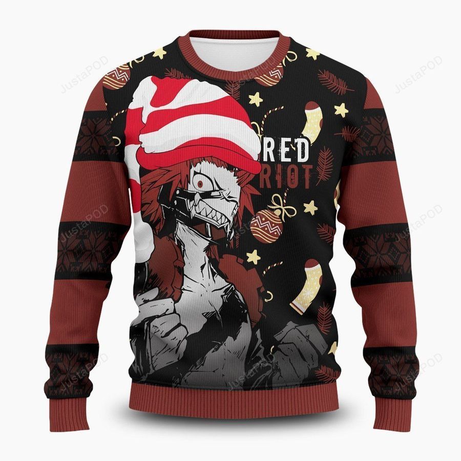 Red Riot Kirishima Ugly Christmas Sweater All Over Print Sweatshirt