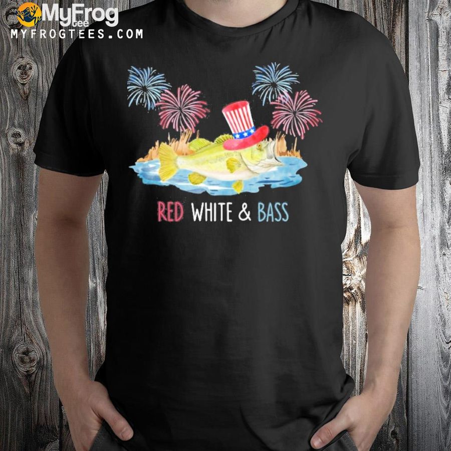 Red white and bass love fishing shirt