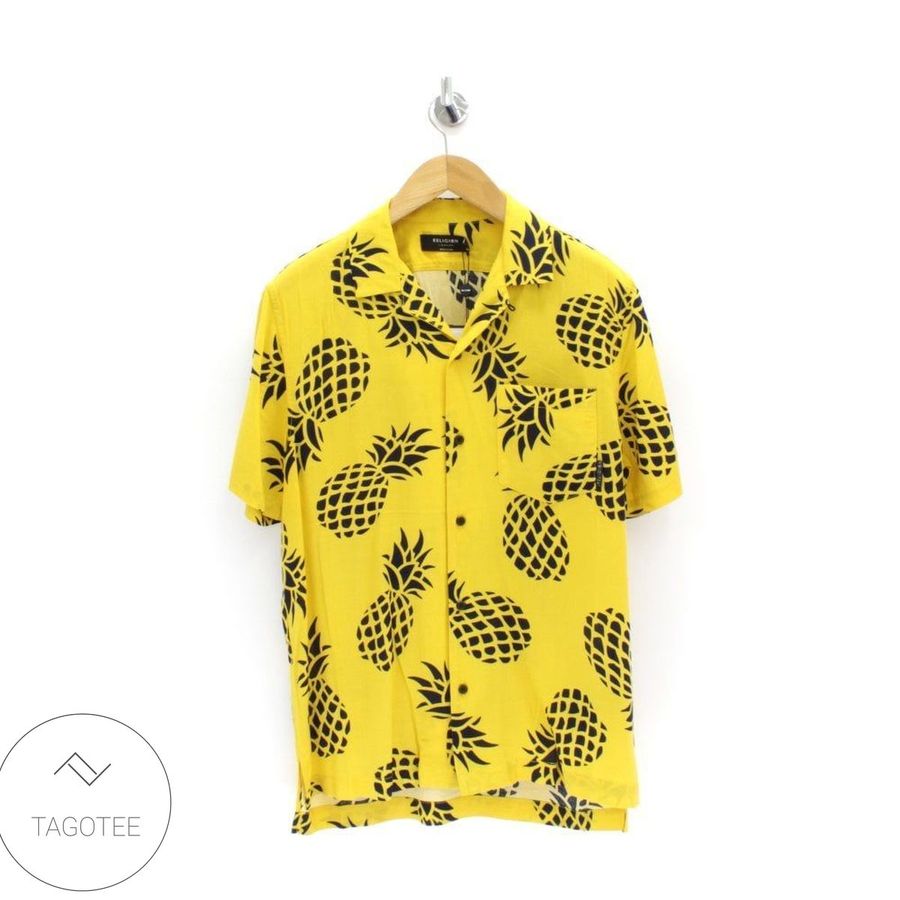 Religion Pineapple Coast Yellow 80s Hawaiian Shirt