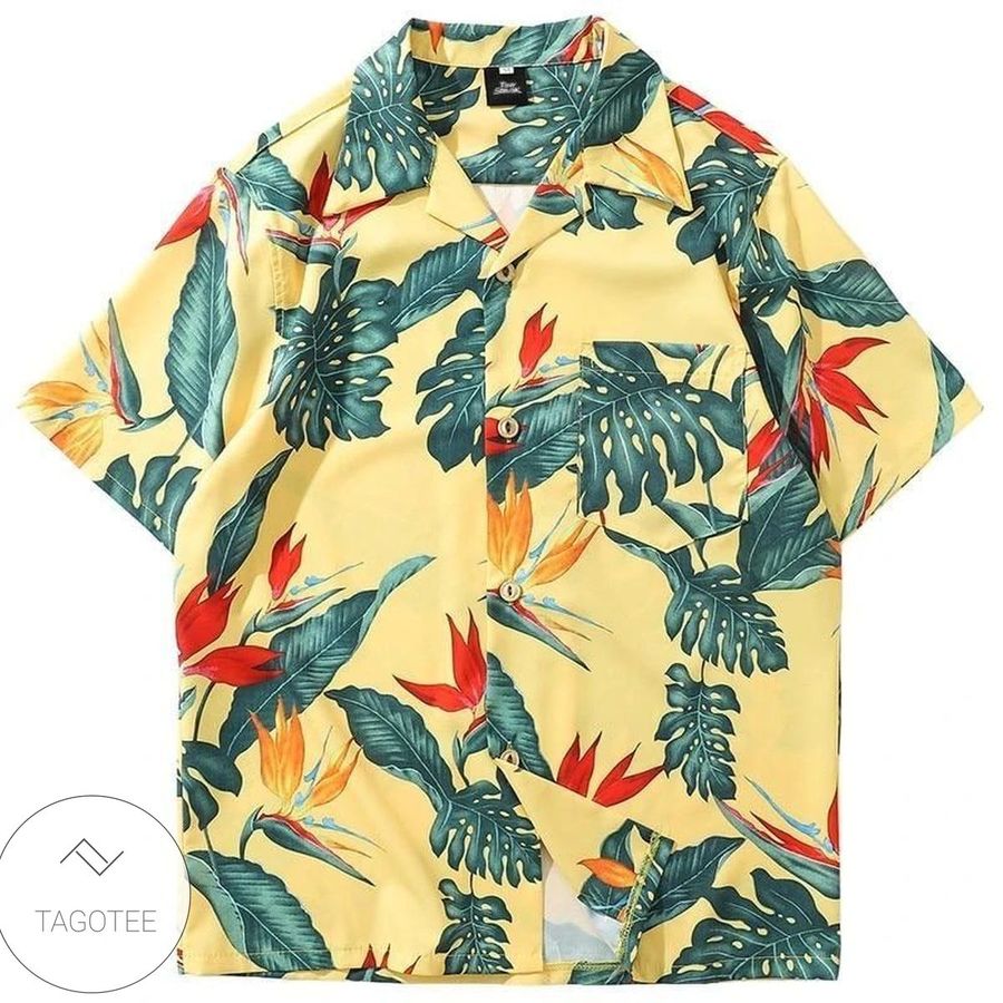 Retro Bird Of Paradise Hawaiian Shirt