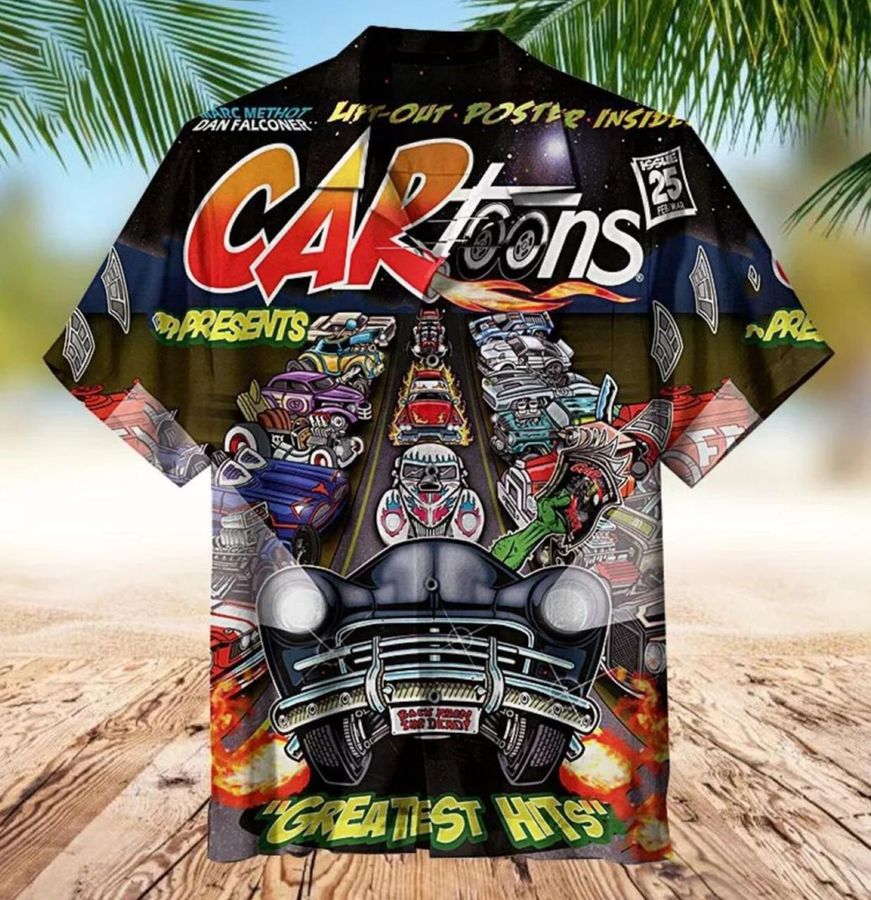 Retro Car Toons Comic Hawaiian Shirt