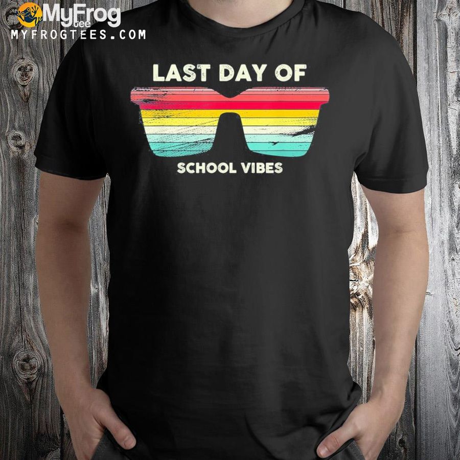Retro last day of school vibes graduation out for summer shirt