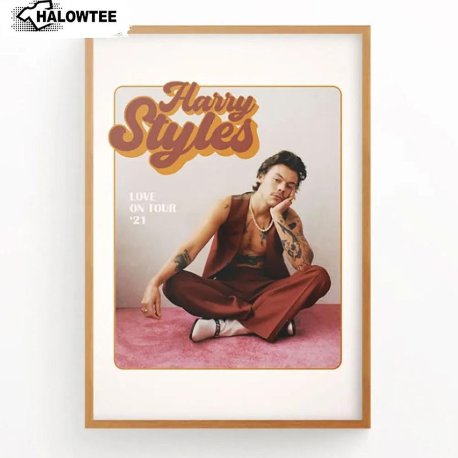 Retro Love On Tour '21 Poster Harry Styles Wall Art