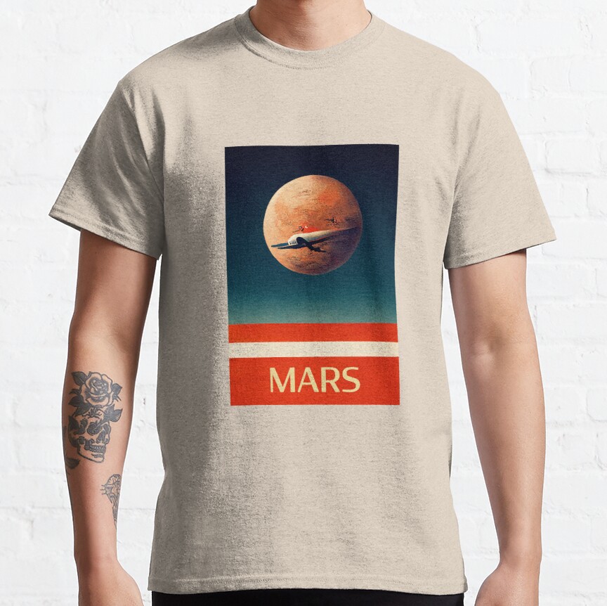 Retro Mars Travel Classic T-Shirt