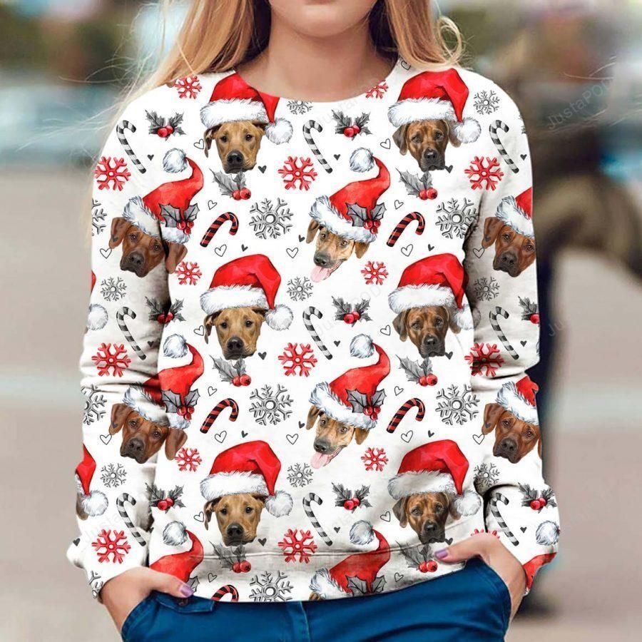 Rhodesian Ridgeback Ugly Christmas Sweater All Over Print Sweatshirt Ugly