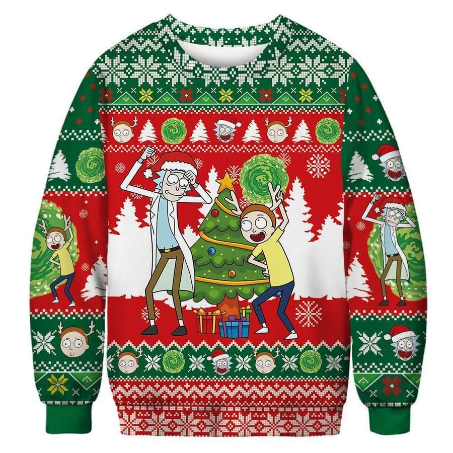 Rick And Morty For Unisex Ugly Christmas Sweater All Over