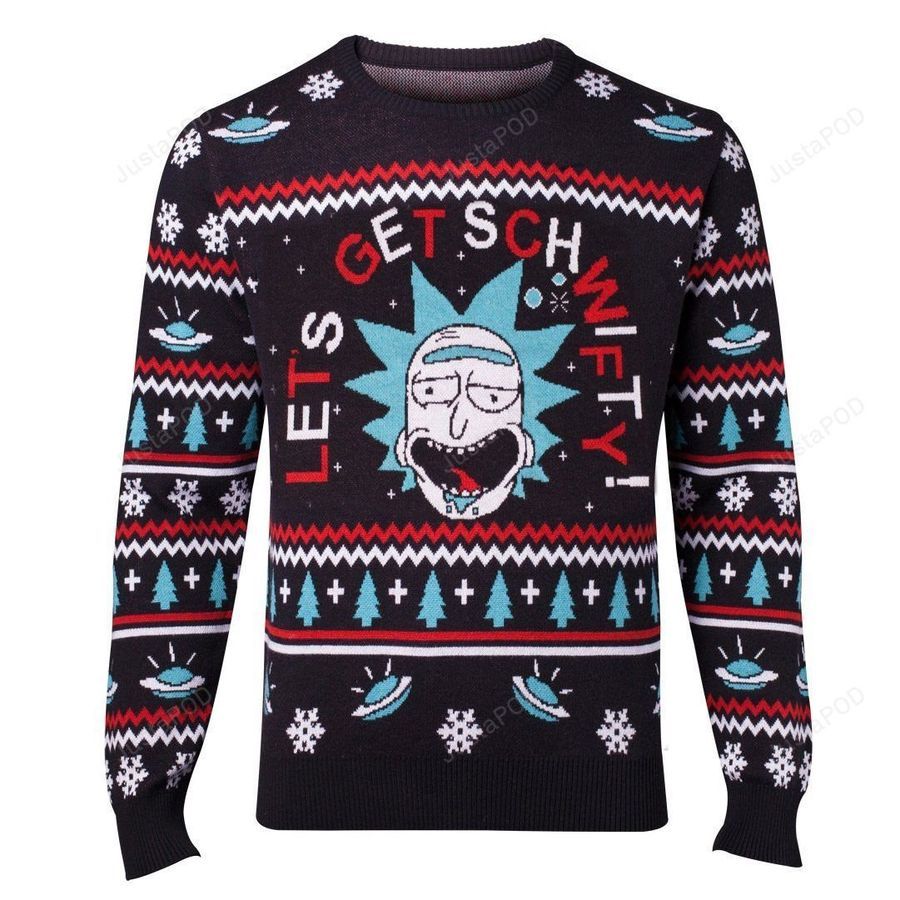 Rick and Morty Knitted Ugly Sweater Ugly Sweater Christmas Sweaters