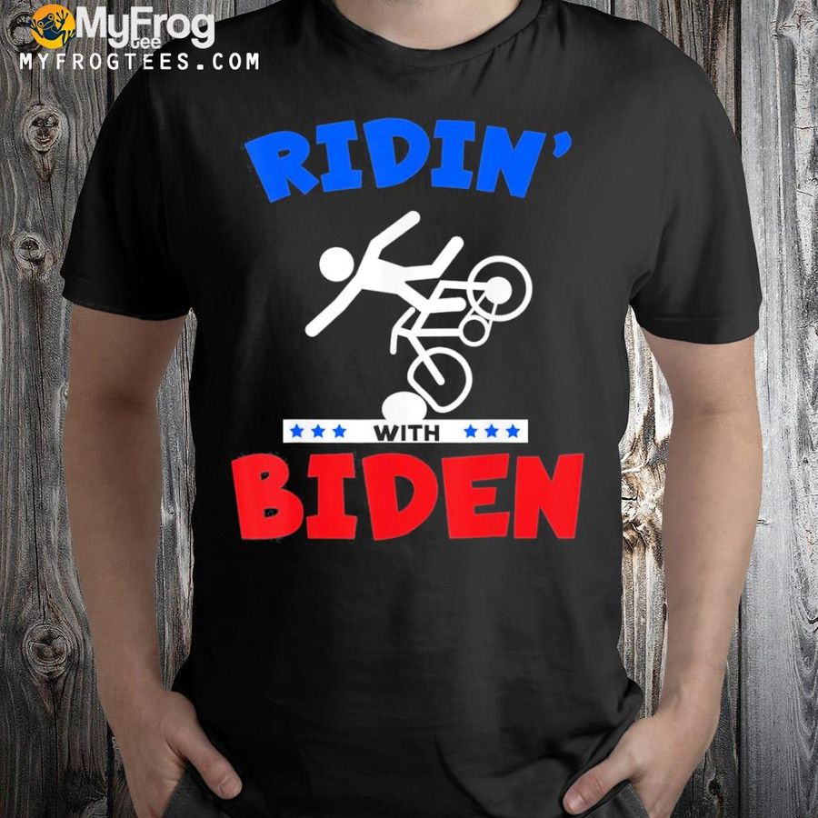 Ridin with Biden Joe Biden falling off bicycle meme shirt