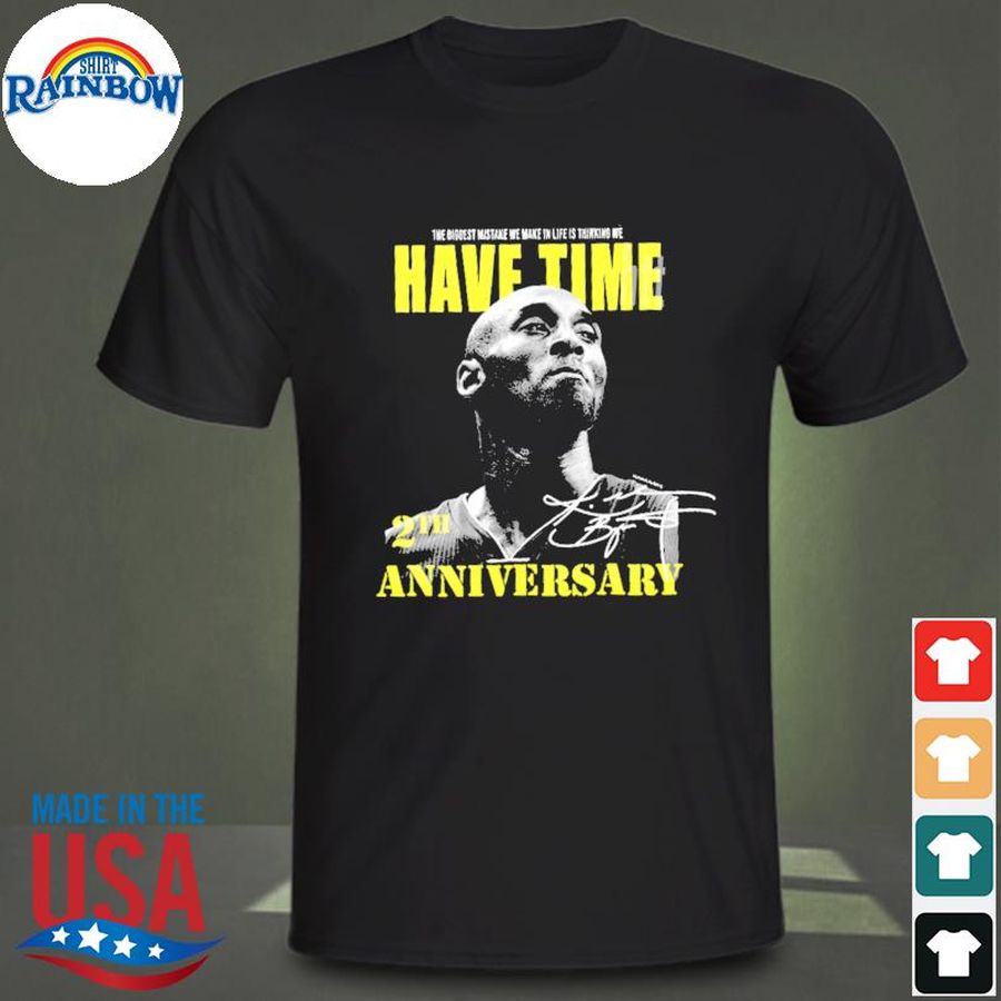Rip mamba nba legend kobe bryant 2th anniversary signature shirt