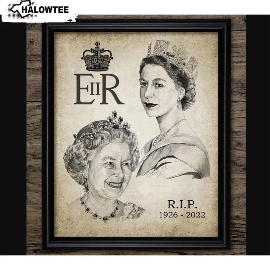 Rip Queen Elizabeth Ii Memorial Poster Her Majesty Wall Art