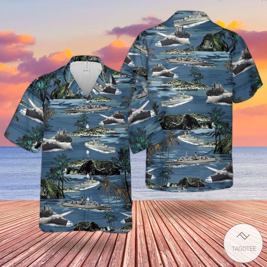 Rn County-class Guided Missile Destroyer Hawaiian Shirts