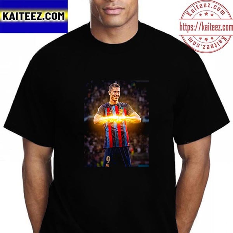 Robert Lewandowski In FC Barcelona 7 Goals In 5 Games This Season Vintage T-Shirt