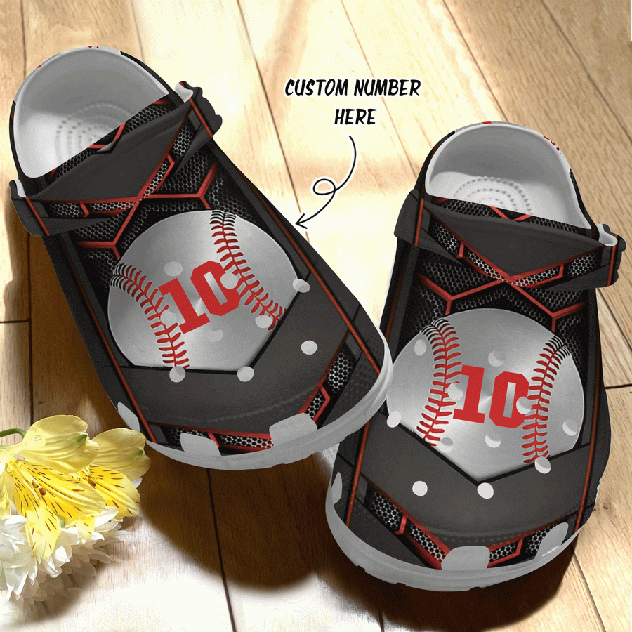 Robot Baseball Shoes Crocs For Batter Boy-Baseball Crocbland Clog For Men Son.gif