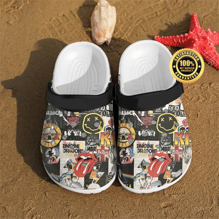 Rock Band Crocs Crocband Clogs, Comfy Footwear, Shoes.png