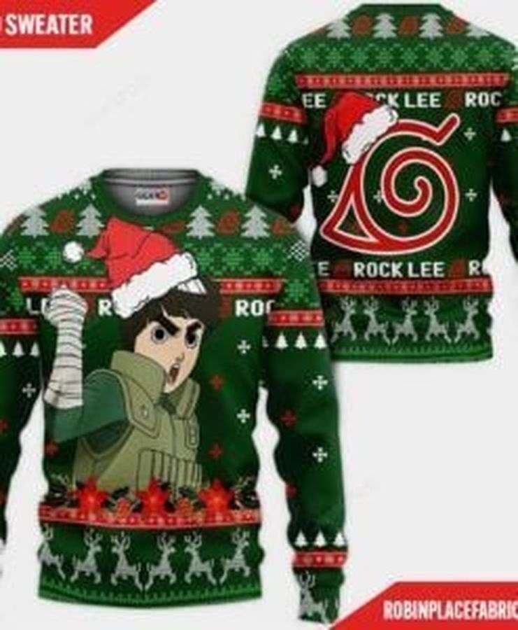 Rock Lee Naruto Ugly Christmas Sweater, All Over Print Sweatshirt, Ugly Sweater, Christmas Sweaters, Hoodie, Sweater