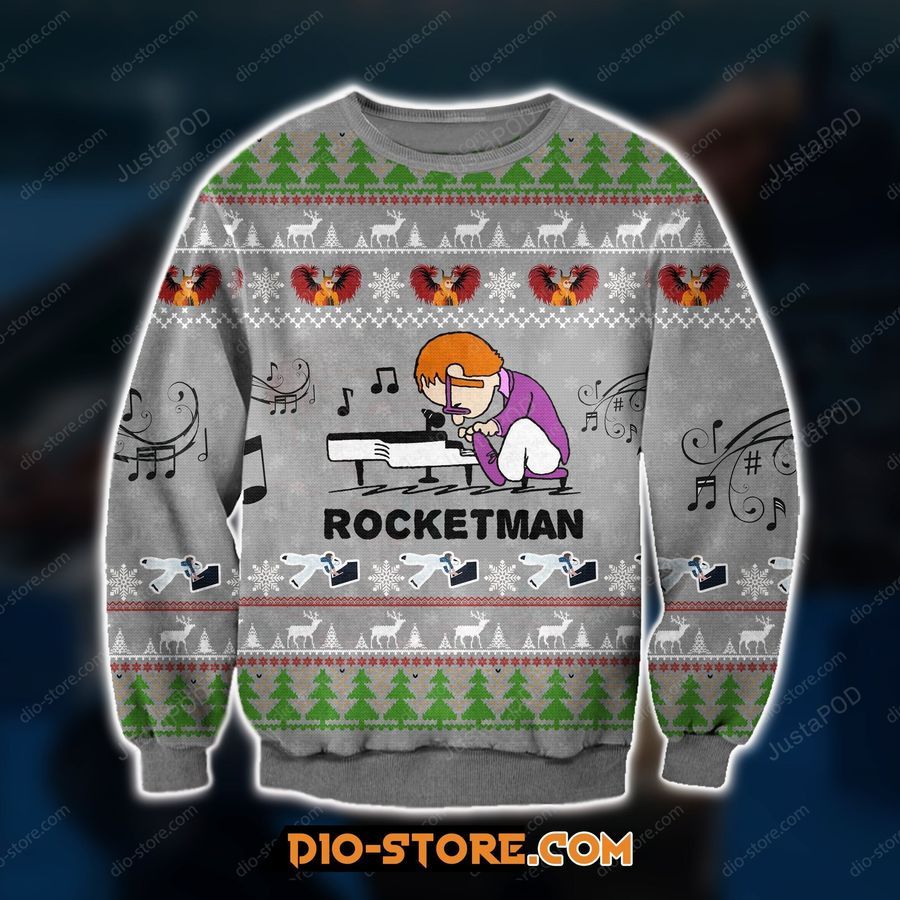 Rocket Man Knitting Pattern For Unisex Ugly Christmas Sweater All
