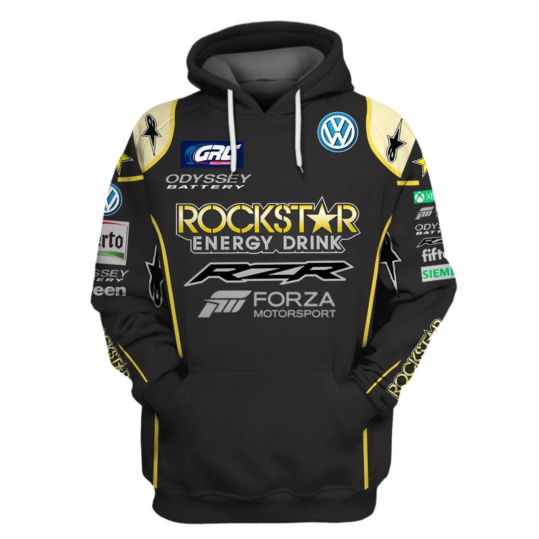 Rockstar Racing Hoodie 3D, Forza Motorsport Team, Rockstar Energy RZR F1 Team All Print 3D Shirt