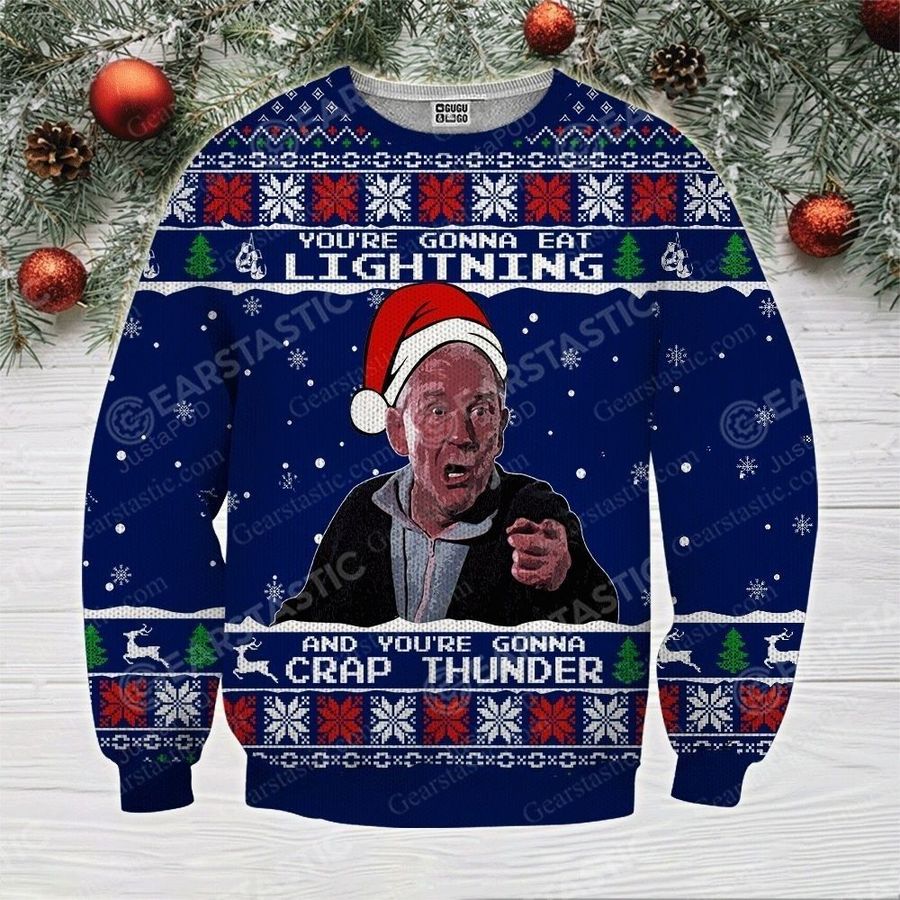 Rocky Balboa Thunder Ugly Christmas Sweater, Ugly Sweater, Christmas Sweaters, Hoodie, Sweater