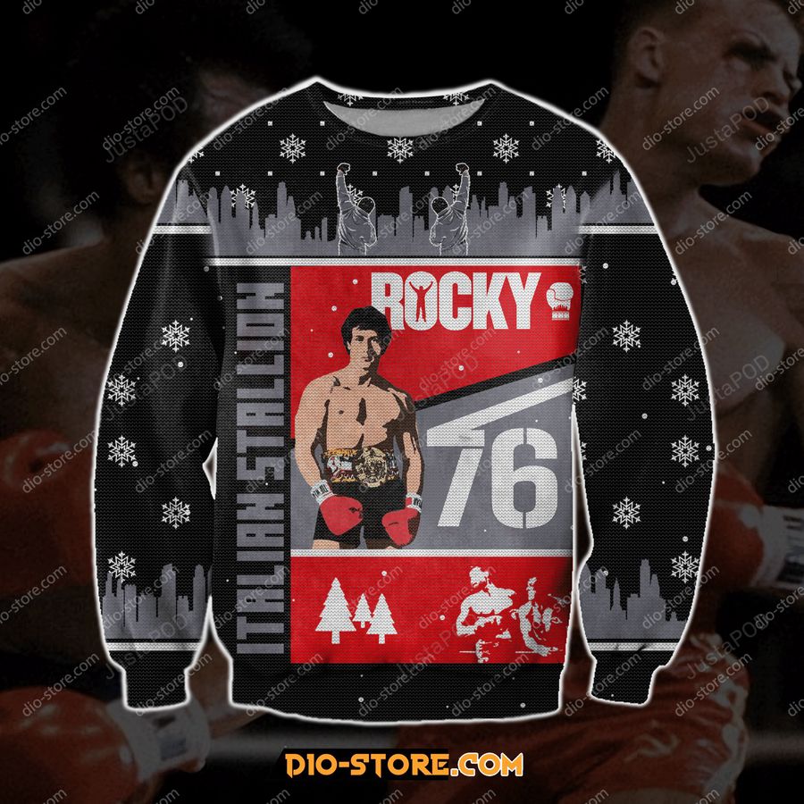 Rocky Balboa Ugly Christmas Sweater All Over Print Sweatshirt Ugly