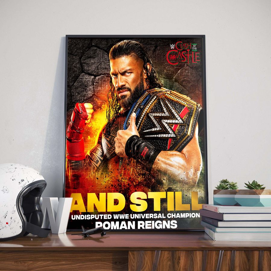 Roman Reigns Undisputed WWE Universal Champion Clash at the Castle 2022 Poster Canvas Home Decor Poster Canvas
