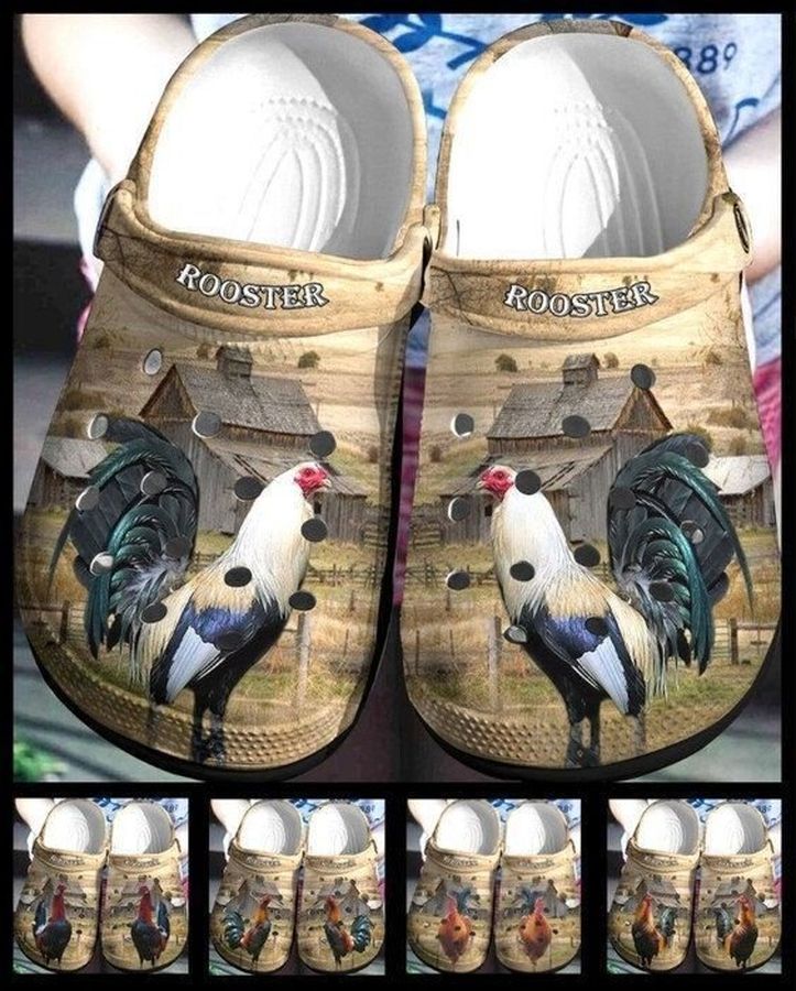 Rooster Crocs Clog Shoes