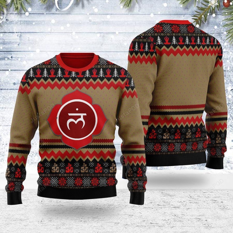Root Chakra Ugly Christmas Sweater All Over Print Sweatshirt Ugly