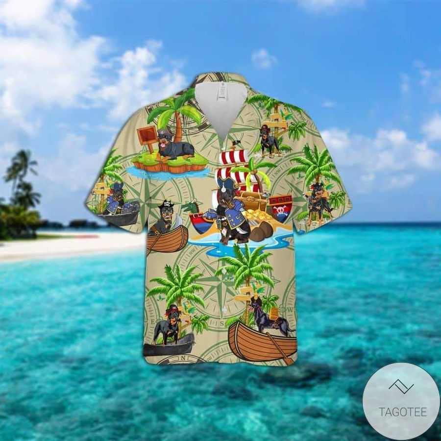 Rottweiler Dog Pirates Hawaiian Shirt