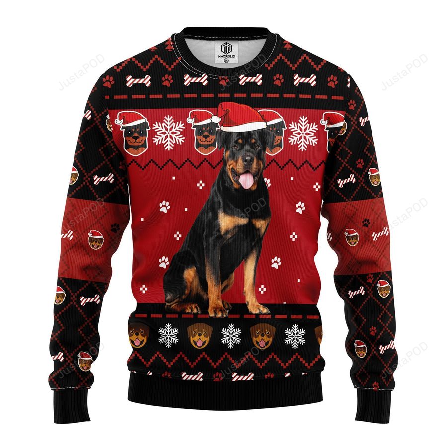 Rottweilerd Ugly Christmas Sweater Ugly Sweater Christmas Sweaters Hoodie Sweater