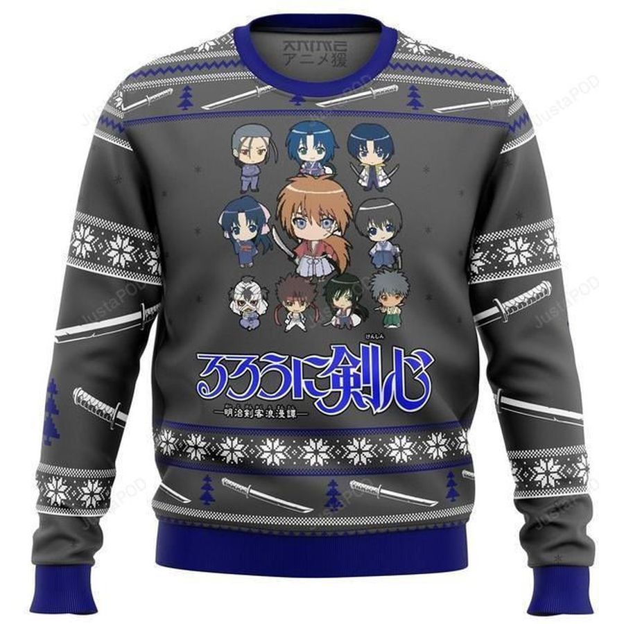 Rurouni Kenshin Sprites Ugly Christmas Sweater All Over Print Sweatshirt