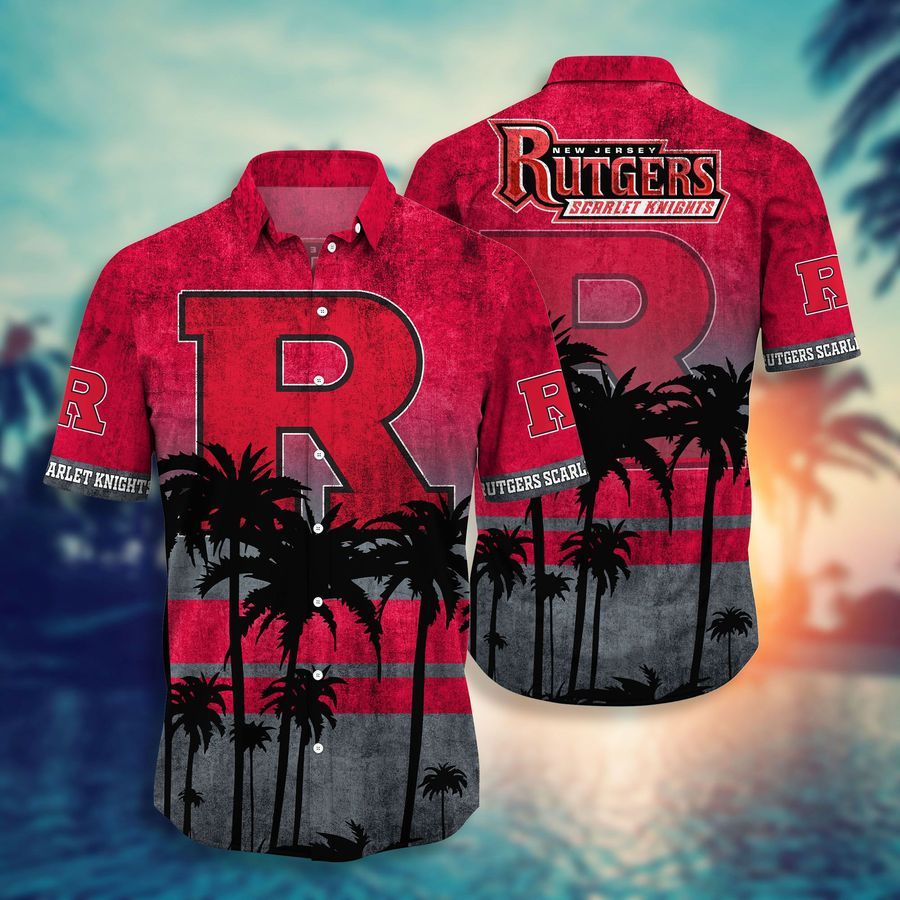 Rutgers Scarlet Knights NCAA T-shirt Hawaiian Shirt and  