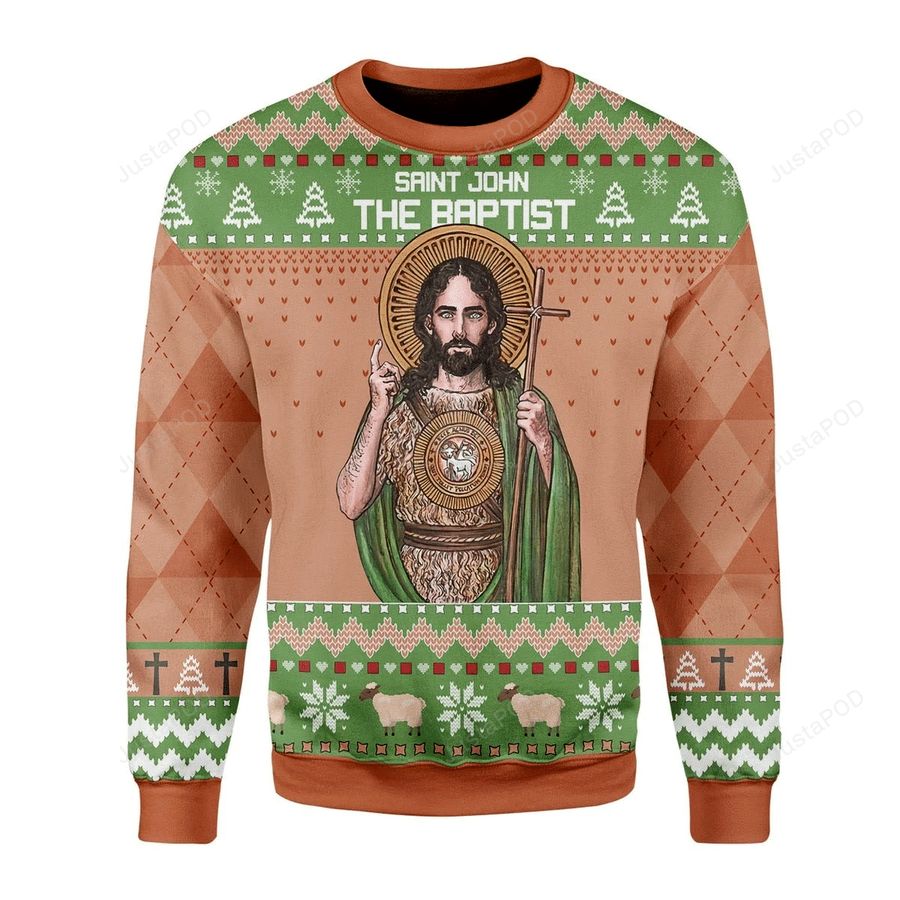 Saint John The Baptist Ugly Christmas Sweater All Over Print