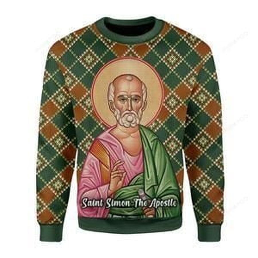Saint Simon The Zealot Ugly Christmas Sweater, All Over Print Sweatshirt, Ugly Sweater, Christmas Sweaters, Hoodie, Sweater