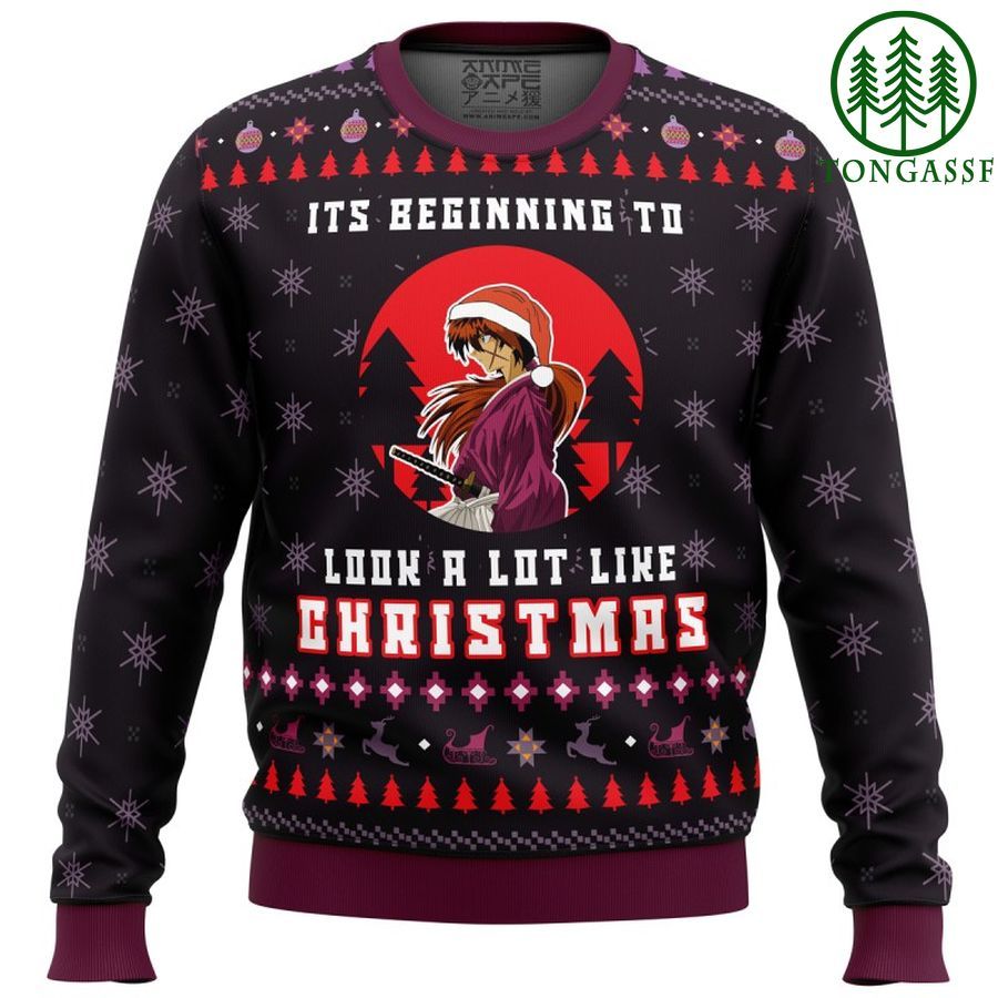 Samurai X Its Beginning To Look a Lot Like Christmas Ugly Christmas Sweater