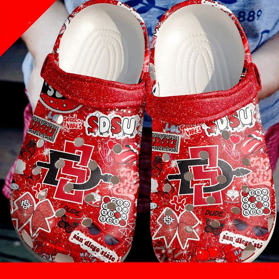 San Diego State Crocs Crocband Clogs Comfy Footwear Tl97